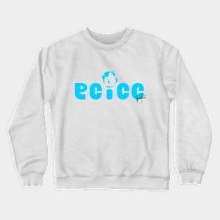 World Piece by bashi, aquamarine Crewneck Sweatshirt